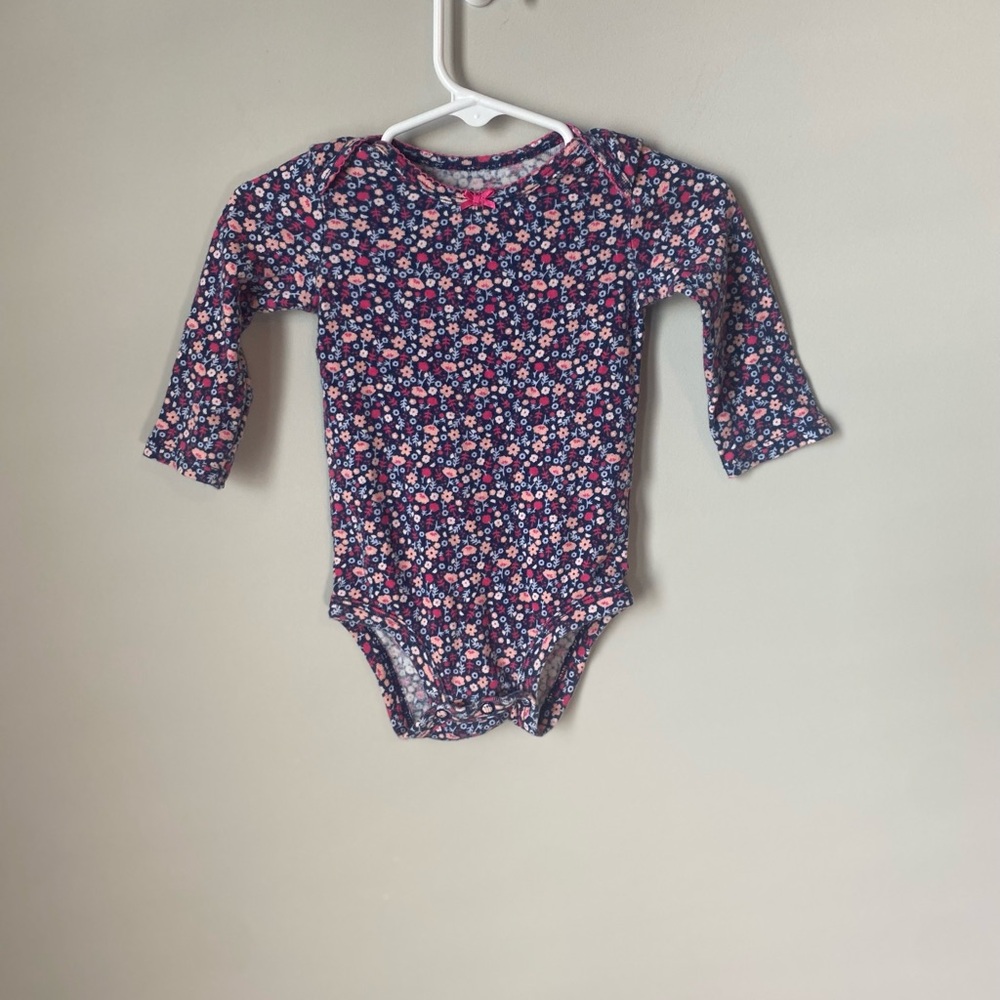 Child of Mine Navy Floral Long Sleeve onesie